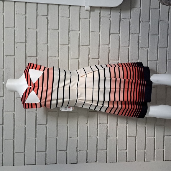 Sandra Darren Striped Pleated  Business/Casual Dress. Size 10 NWT - Picture 6 of 11